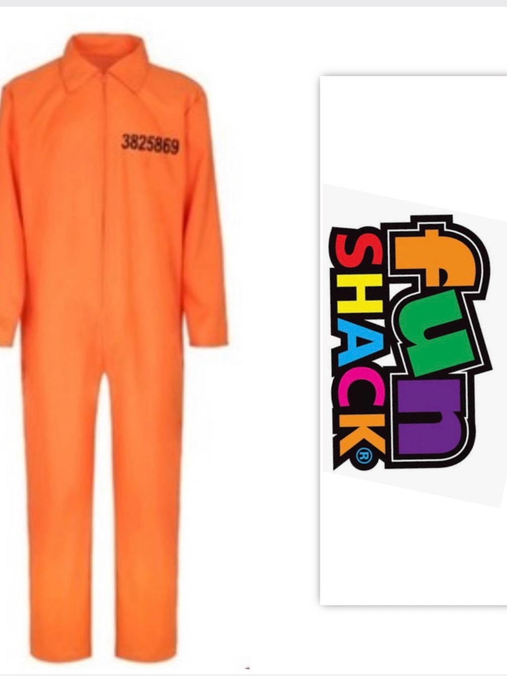 Fun Shack Prisoner Orange Outfit Jumpsuit